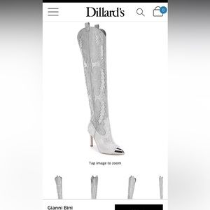 Gianni bini katyana two knee high rhinestone boots 7.5